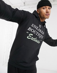 Черный худи с принтом adidas Originals