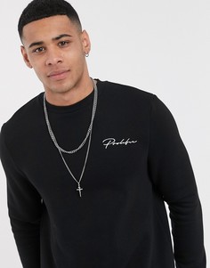 Черный свитшот с логотипом \"Profilic\" River Island