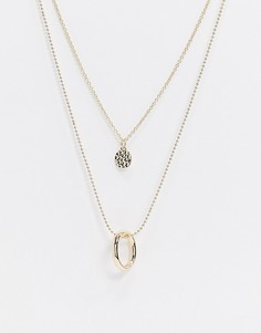 Ярусное ожерелье ASOS DESIGN-Золотой