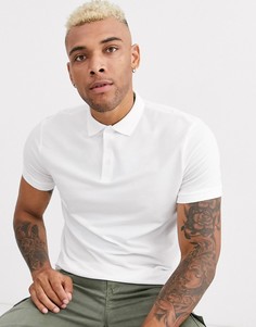 Белое поло из органического пике ASOS DESIGN-Белый