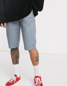 Темно-синие узкие шорты чиносы ASOS DESIGN-Синий