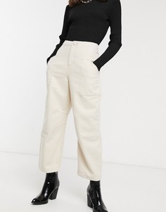 Светло-бежевые джинсы бойфренда с контрастными швами ASOS DESIGN-Кремовый
