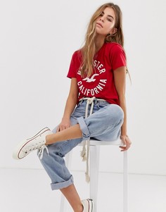 Футболка с классическим логотипом Hollister-Красный