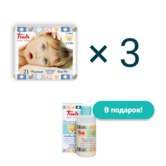 Подгузники детские Trudi №2 Mini 3-6 кг + шампунь