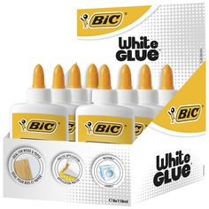Клей BIC White Glue клей ПВА Коробка x8