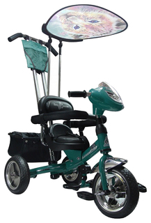 Трехколесный велосипед Funny Jaguar Lexus Trike Original Volt с музыкальной панелью аква