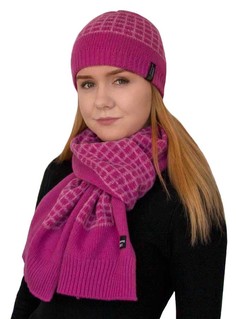 Комплект (шапка+шарф) женский Enrico Coveri ART-1075 розовый