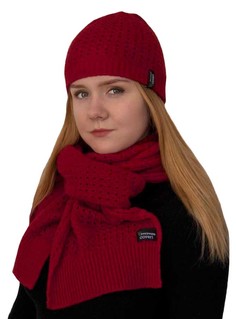 Комплект (шапка+шарф) женский Enrico Coveri ART-1074 красный