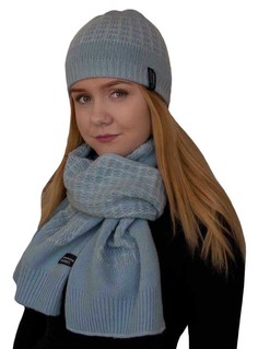 Комплект (шапка+шарф) женский Enrico Coveri ART-1075 голубой