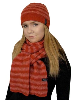 Комплект (шапка+шарф) женский Enrico Coveri ART-1076 оранжевый