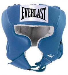 Шлем боксерский Everlast USA Headgear with Cheek Protection, L-XL, нат. кожа