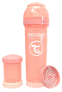 Антиколиковая бутылочка Twistshake для кормления пастельный персиковый Pastel Peach 330 мл