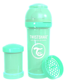 Антиколиковая бутылочка Twistshake для кормления пастельный зелёный Pastel Green 260 мл