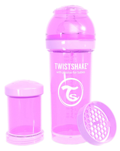 Антиколиковая бутылочка Twistshake для кормления фиолетовый Pastel Purple 260 мл