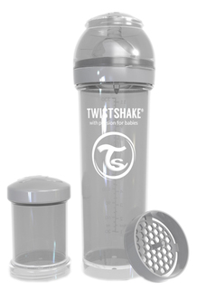 Антиколиковая бутылочка Twistshake для кормления пастельный серый Pastel Grey 330 мл
