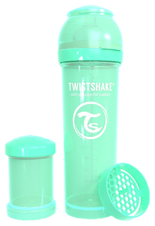 Антиколиковая бутылочка Twistshake для кормления пастельный зелёный Pastel Green 330 мл