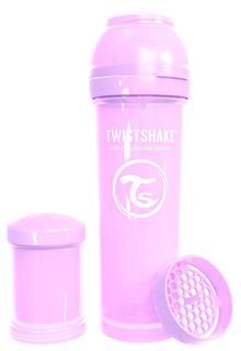 Антиколиковая бутылочка Twistshake для кормления фиолетовый Pastel Purple 330 мл