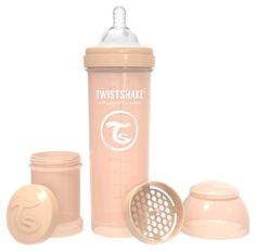 Антиколиковая бутылочка Twistshake для кормления пастельный бежевый Pastel Beige 330 мл
