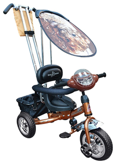 Трехколесный велосипед Funny Jaguar Lexus Trike Original Volt с музыкальной панелью бронза