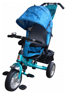 Трехколесный велосипед Funny Jaguar Lexus Trike Next Pro с музыкальной панелью (цвет:аква)