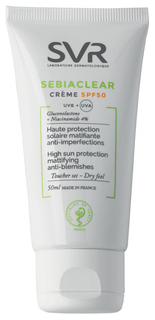 Солнцезащитное средство SVR Sebiaclear SPF50 Для лица 50 мл