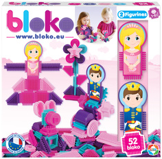 Игольчатый конструктор "Bloko". 50 деталей + 2 человечка (принц и принцесса)