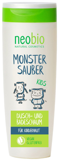 Детский гель для купания и пена для ванны Neobio с био-алоэ и био-календулой 250 мл