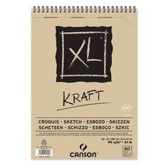 Альбом на спирали для графики Canson XL Kraft, коричневая бумага, , 21х29,7см, 60 листов