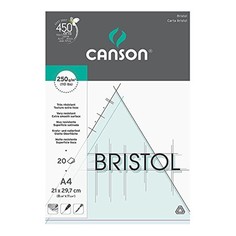 Альбом для графики Canson Bristol, 21х29,7см, склейка 20 листов