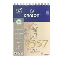 Альбом на спирали для графики Canson 1557, 21х29,7см, 50 листов