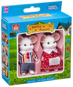 Игровой набор Happy Family фигурки зверюшек 2 мышки арт.012-01C