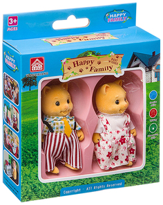 Игровой набор Happy Family фигурки зверюшек 2 котика BOX 15 21?15 21?4 5 см арт. 012-11C.
