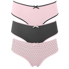 Набор трусов женский Pretty Polly ES006M/PFAN розовый/черный 2/S