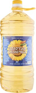 Масло подсолнечное Золотая Семечка без запаха 3 л