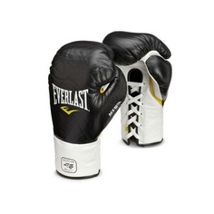 Боксерские перчатки Everlast MX Professional Fighting черные/белые 8 унций