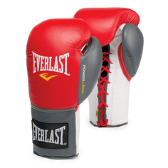 Боксерские перчатки Everlast Powerlock Laced Training красные/белые 12 унций