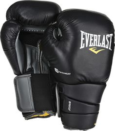 Боксерские перчатки Everlast Protex 3 Hook Loop Training черные 12 унций