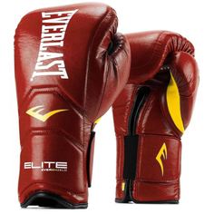 Боксерские перчатки Everlast Elite Hook Loop Training Gloves красные 14 унций