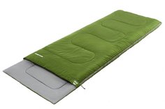 Спальный мешок Jungle Camp Camper Comfort, с подголовником, левая молния, цвет: зеленый
