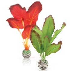 Искусственное растение для аквариума biOrb Silk plant set small greenred, набор, 20см