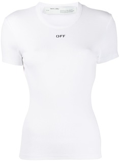 Off-White приталенная футболка с короткими рукавами