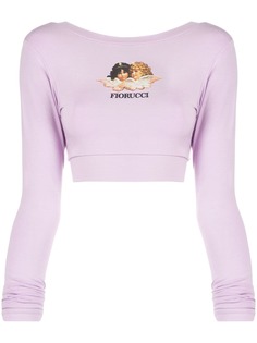 Fiorucci укороченный топ с принтом