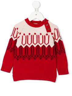 Moncler Kids вязаный свитер с вышивкой