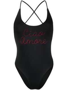 Giada Benincasa слитный купальник с вышивкой Ciao Amore