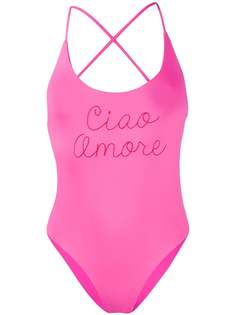 Giada Benincasa слитный купальник с вышивкой Ciao Amore