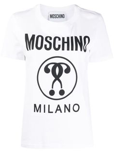 Moschino футболка с принтом Double Question Mark