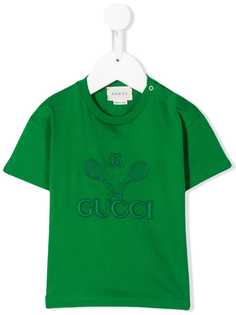 Gucci Kids футболка с вышивкой Gucci Tennis