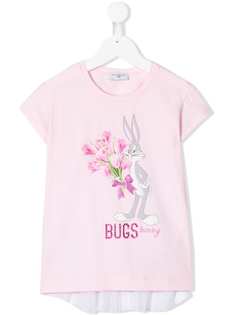 Monnalisa футболка с тюлем