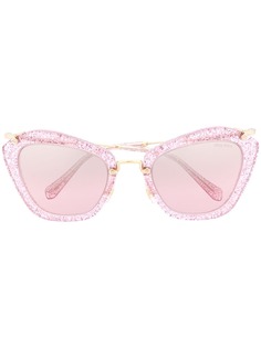 Miu Miu Eyewear glitter cat-eye frame sunglasses