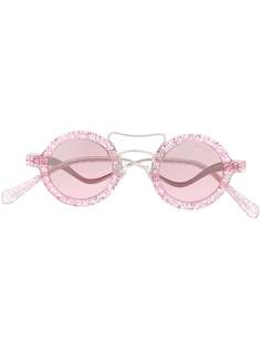 Miu Miu Eyewear солнцезащитные очки с блестками